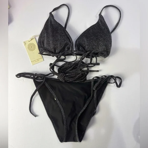 NWT Ramy Brook SET Bikini Hendrix Bikini Top & Lesia Knit Bikini Bottom Size XXS